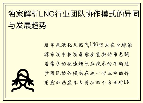独家解析LNG行业团队协作模式的异同与发展趋势